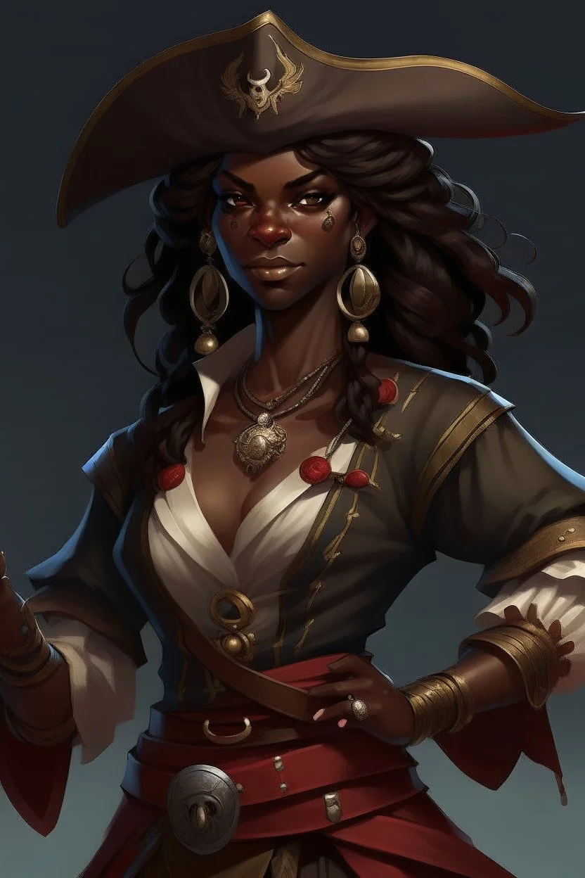 black African female pirate sorcerer dnd