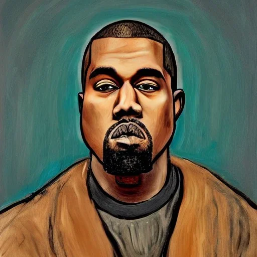 Kanye West portrait by picasso