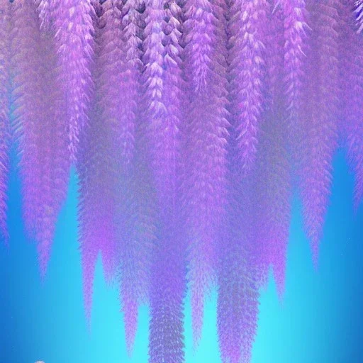 a magical crystal vertical light, pink and blue wisteria , pink vertical, blue lake,sharp, background vertical blue gradient vertical, elegant, highly detailed, artstation, concept art, smooth, sharp focus, illustration, 8k, splash art, wallpaper, key visual