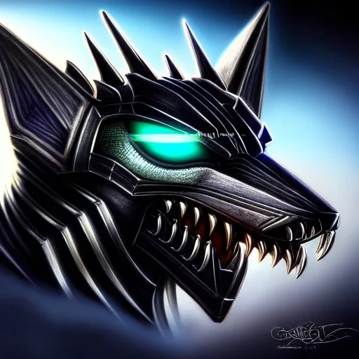 ultra detailed fullbody Drawing of Decepticons Ravage , extremely detailed digital painting,intrincate, extremely detailed face,crystal clear Big Glowing eyes, mystical colors , perfectly centered image, perfect composition, rim light, beautiful lighting, 8k, stunning scene,extremely sharp detail, finely tuned detail, ultra high definition raytracing, in the style of robert e howard and pablo oliveira and Ken Kelley and Ohrai Noriyoshi and Simon Bisley