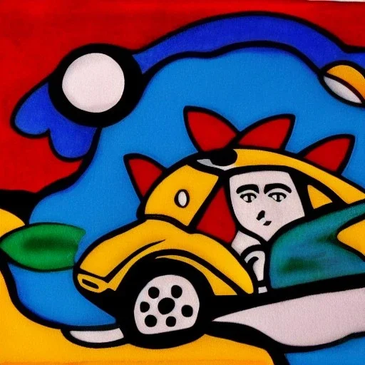 car in miro style