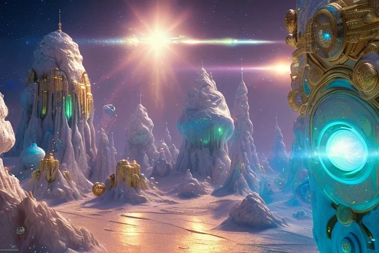  white and gold crystal cosmic and galactic ambiance, full of details, smooth, bright sunshine，soft light atmosphere, light effect，vaporwave colorful, concept art, smooth, extremely sharp detail, finely tuned detail, ultra high definition, 8 k, unreal engine 5, ultra sharp focus