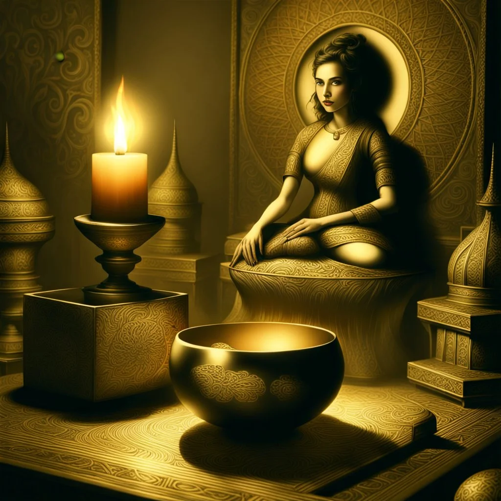 refine and improve this image, develop the intricacy of the patterns, make it more dark and mystical.