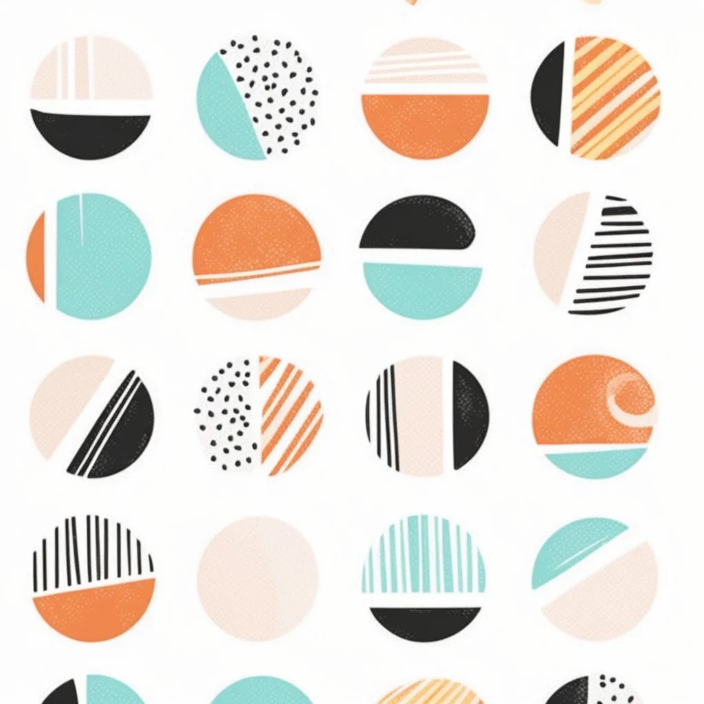 abstract 2d fruits pattern