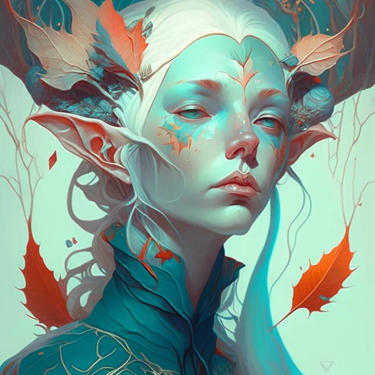 dream portrait of female elf by james jean