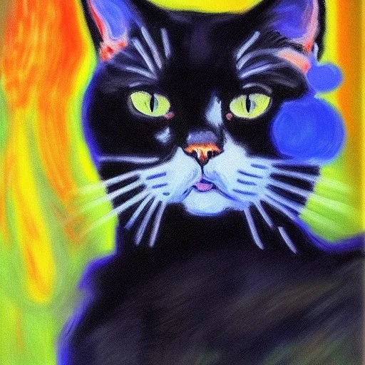 oil portrait of a Cat by Monet 8k