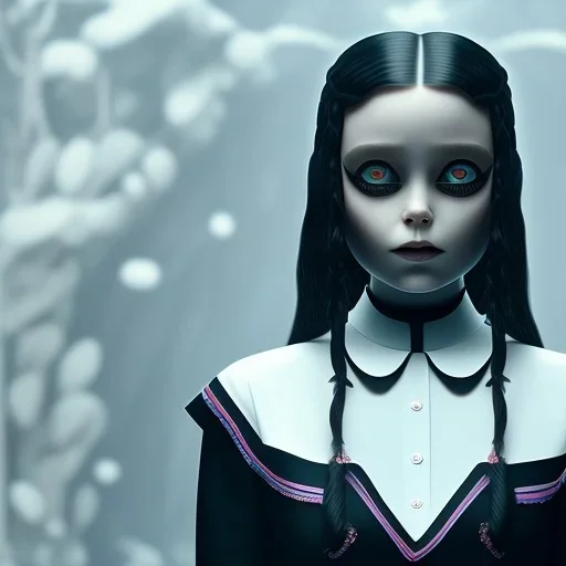 wednesday addams rolünde oynayan jenna ortega netflix 2022