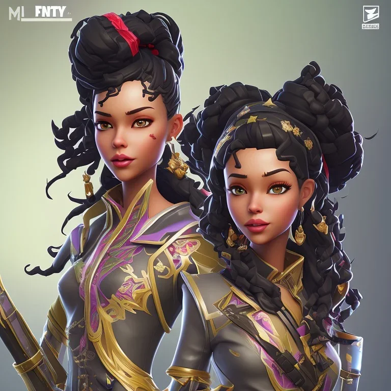 skin fortnite flora Cherry is a sexy black girl with black curly hair gray eyes with kimono with a katana