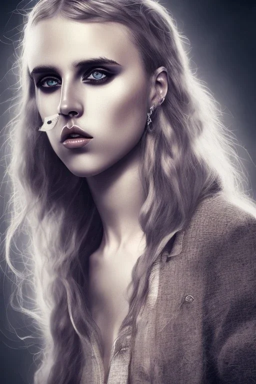 Danish singer MØ face , Still Imagery, darkness Photobashing