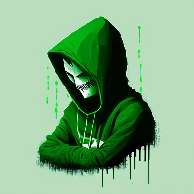 green, minimalistic, beautiful, drawing, art, code, full, png, male, cool, sad, mask