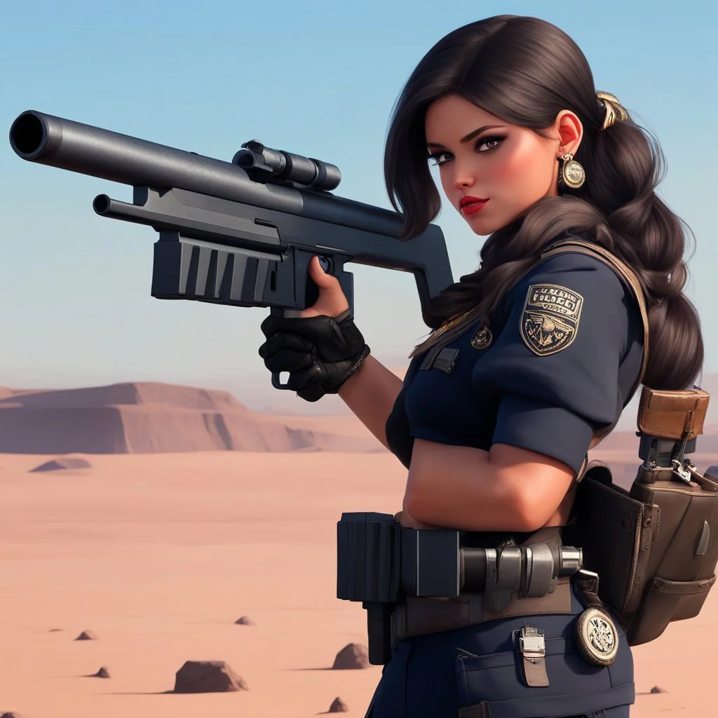 Nav Girl with big gun