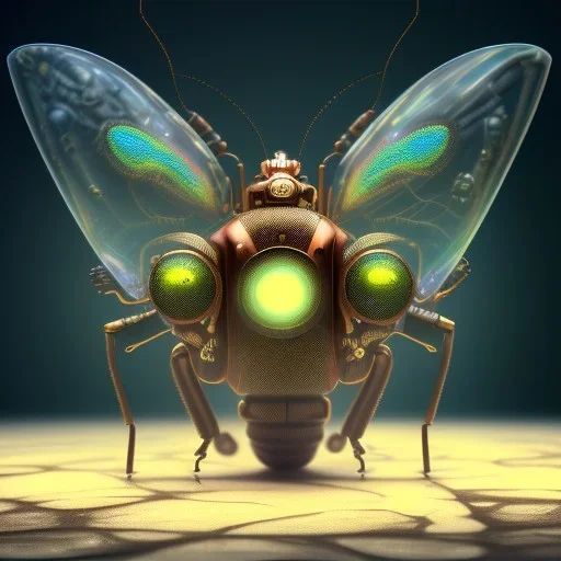 composition,portrait painting of a steampunk transparent insect,steampunk center, ultra realistic, intricate details, eerie highly detailed, shiny, smooth, studio quality, octane render, Surrealism, Triadic colour scheme,glow-stick, ambient lighting,nightclub lighting, polaroid, 100mm, --ar 1:1 --v4