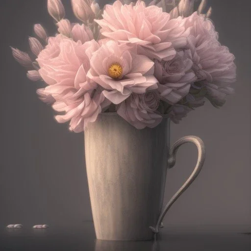 photo of a ultra realistic flowers, dramatic light, pale sunrise, cinematic lighting, battered, low angle, trending on artstation, 4k, hyper realistic, focused, extreme details, unreal engine 5, cinematic, masterpiece, art by studio artstation, intricate artwork by john william turner