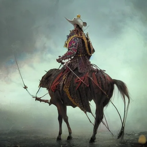 Insanely detailed photograph of an “portrait of an D&D Echo Knight wearing a burgandy charro”, intricate embroidered cowboy hat, stern clear face and hyperdetailed painting by Ismail Inceoglu Huang Guangjian and Dan Witz CGSociety ZBrush Central fantasy art album cover art,8K, hdr, epic, mysterious, ominous, hands focused on a glowing D20, jewelry, motivated