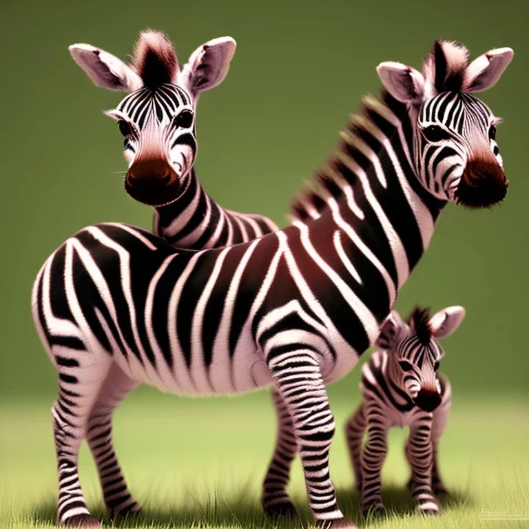 2 cute baby zebras