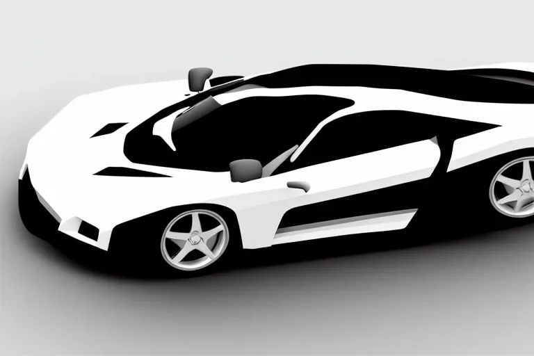 Car Supercar Vector 3d rendering Vector collage