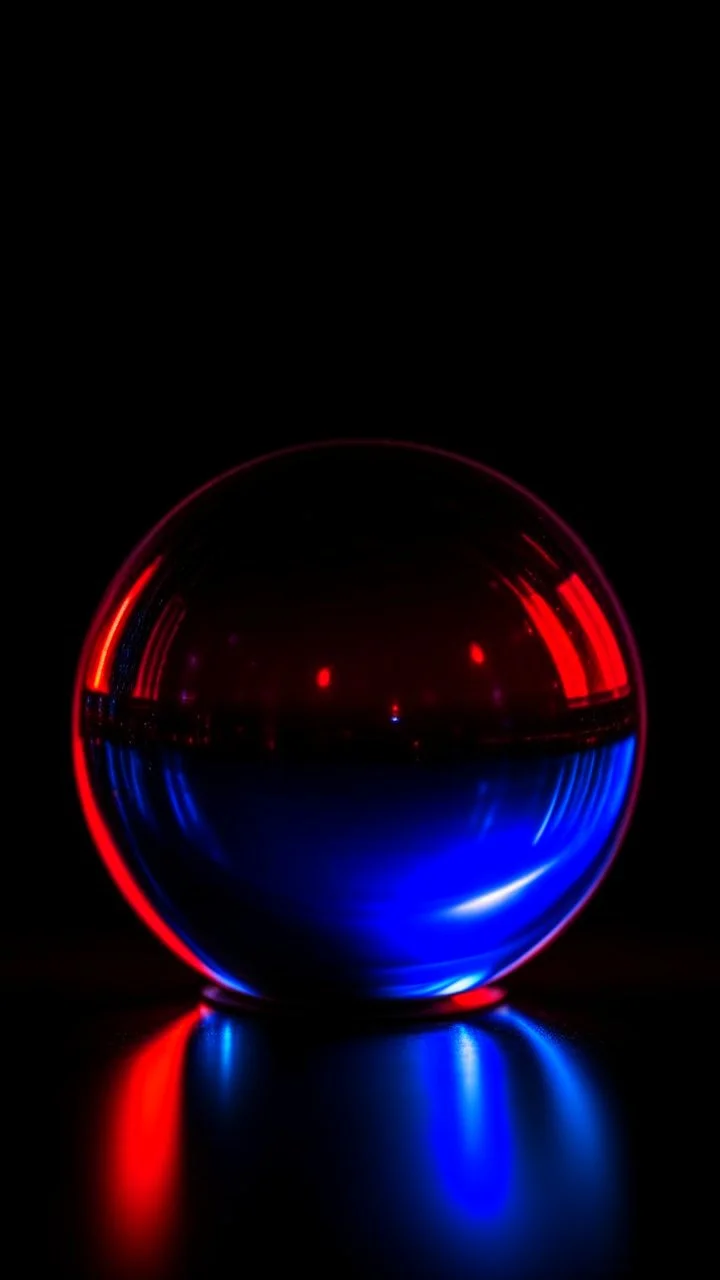 macro of a small glass sphere enclosing a dimensional demon, its shape is a sparkling void, a glowing absence, 8k fujifilm, high level of detail, saturated color palette