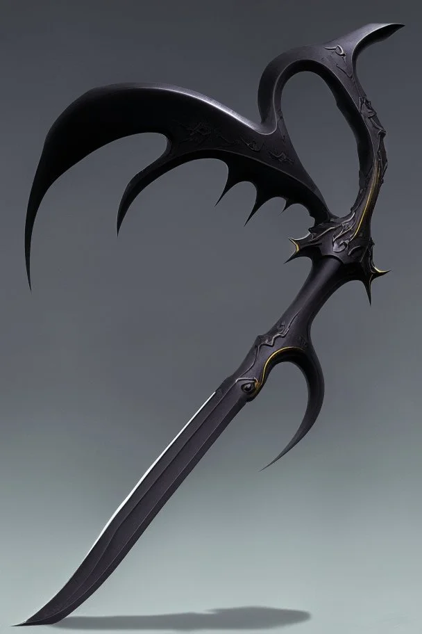 black big sharp scythe