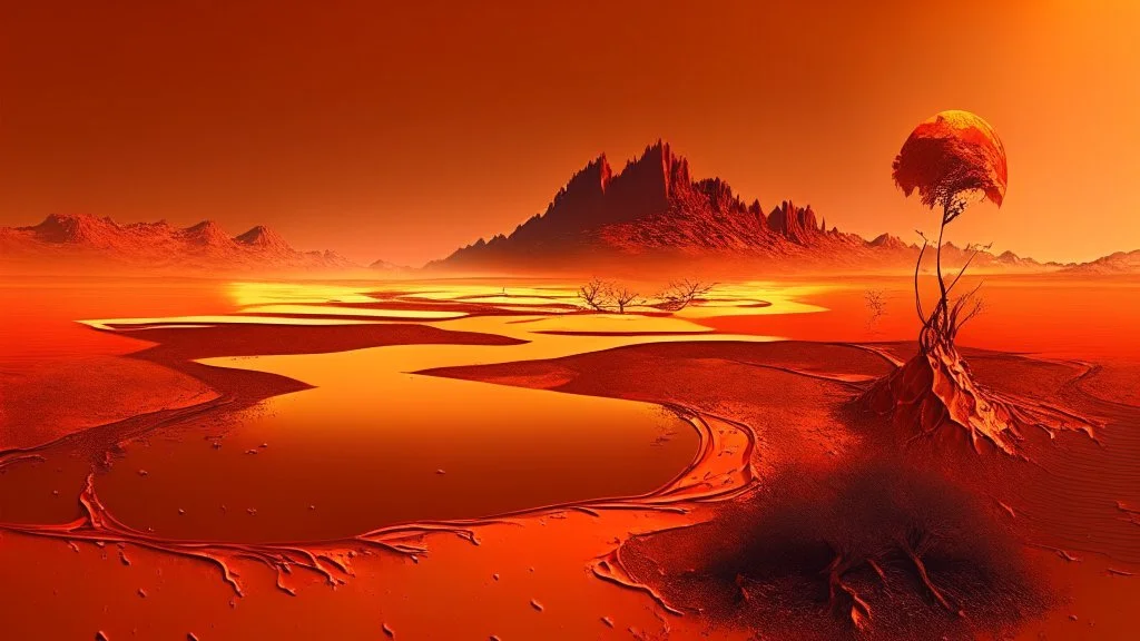 golden bloody landscape
