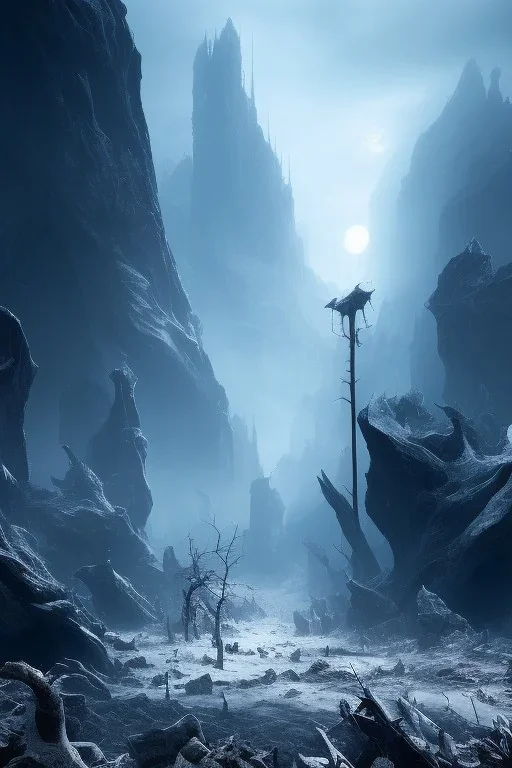 Dark Abyssal Landscape, Dark Background, Fantasy