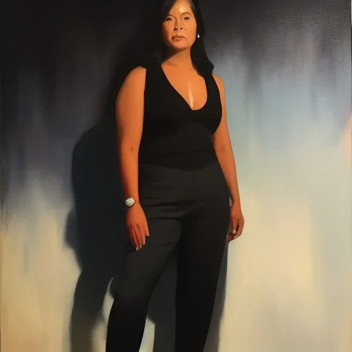 Full body portrait, painting, medium shot lady Crust