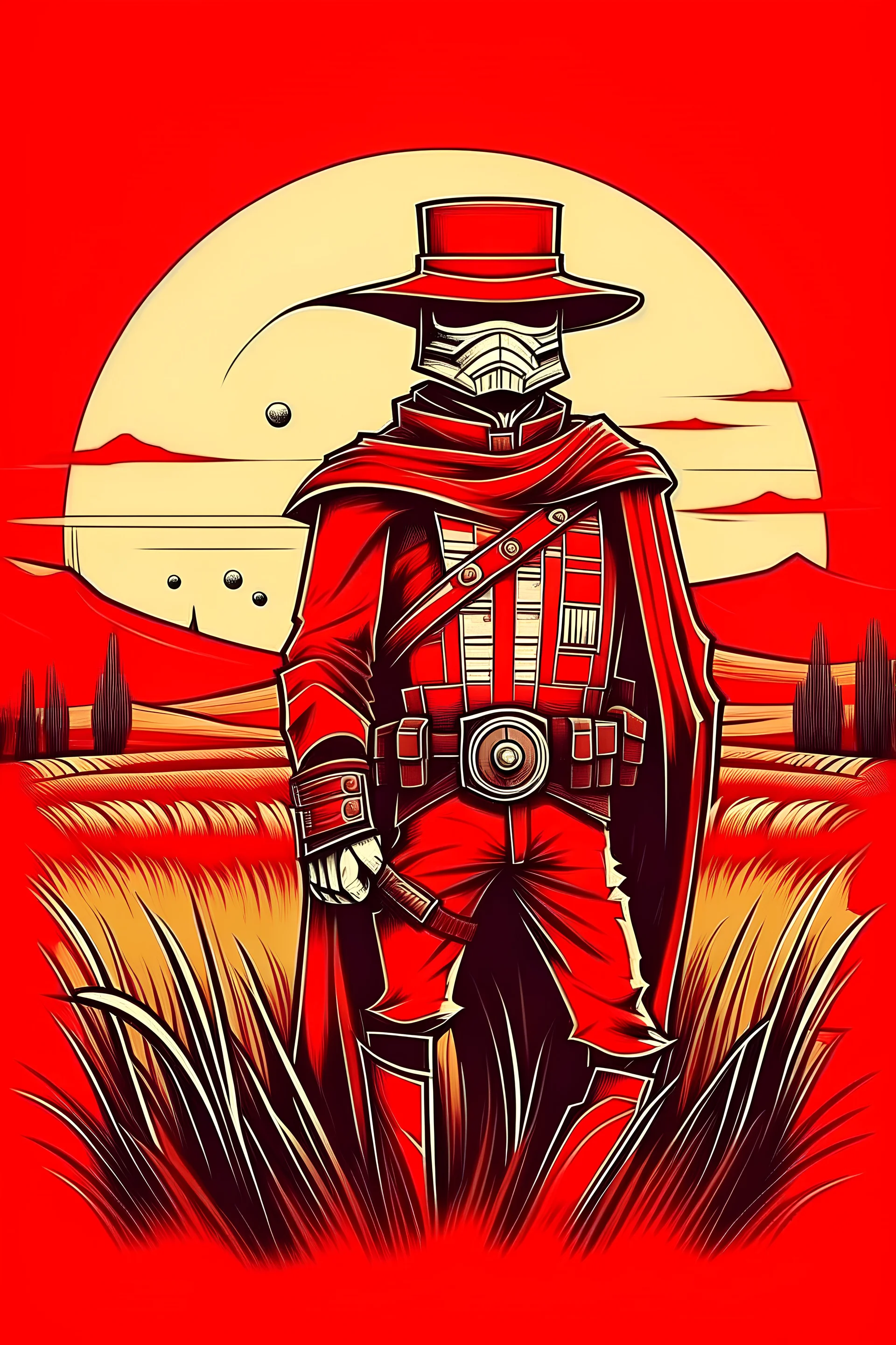 Star wars country style syth lord red