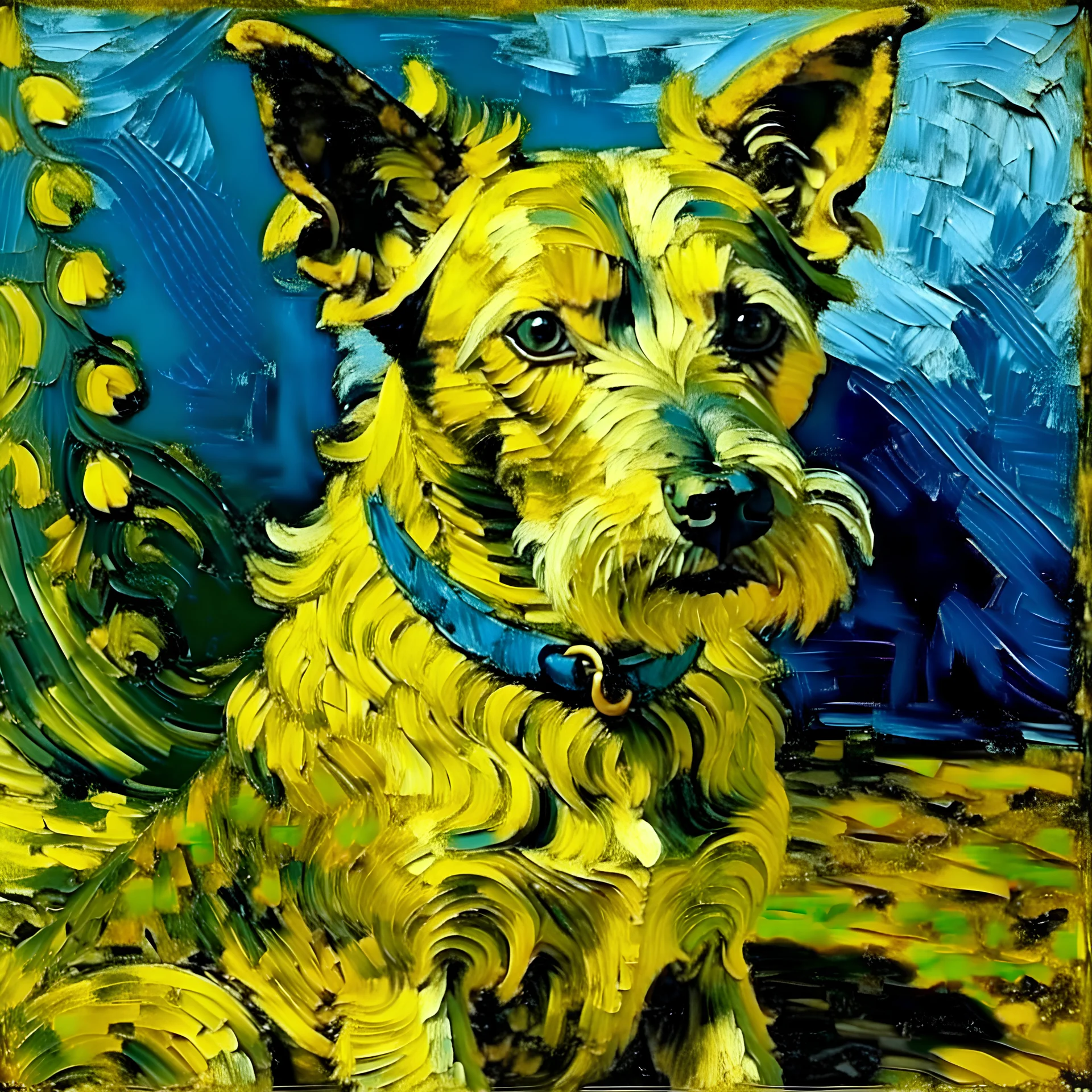 Portrait of a dog by Van Gogh