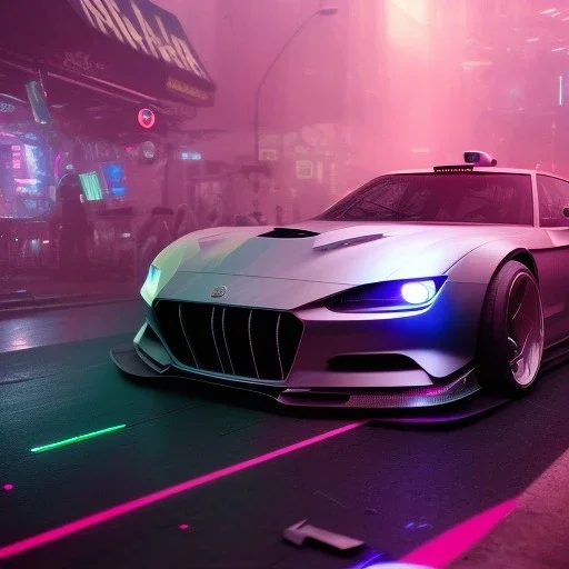 Cyberpunk Hyper cars,perfect composition, hyperrealistic, super detailed, 8k, high quality, trending art, trending on artstation, sharp focus, studio photo, intricate details, highly detailed,film photography, dslr, cinema4d, studio quality,nightclub lighting,octane render, by greg rutkowski