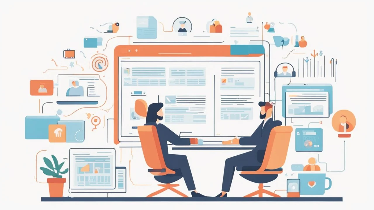 The image for the article embodies the concept of building a personal brand and achieving success in the digital world. The frame exudes a sense of professionalism, featuring an individual dressed in stylish attire seated in front of a computer screen, reflecting dedication and professionalism in the digital workspace. On the other side of the screen, there are icons and logos of popular social media platforms such as Facebook, Twitter, and Instagram, indicating personal reliance on these platfo