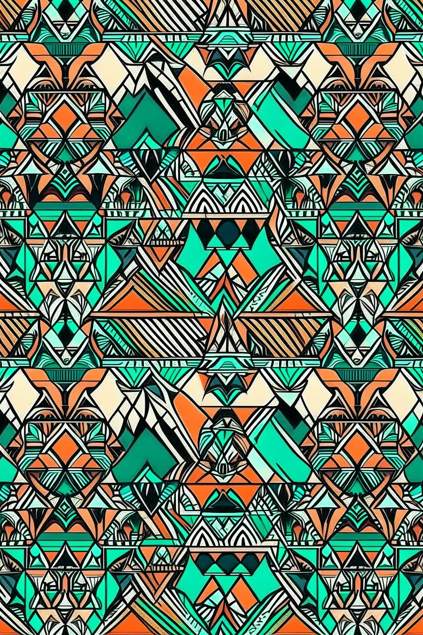 Fashion pattern, fabrics, geometric, tilable, all over, textile design, streetwear, africa