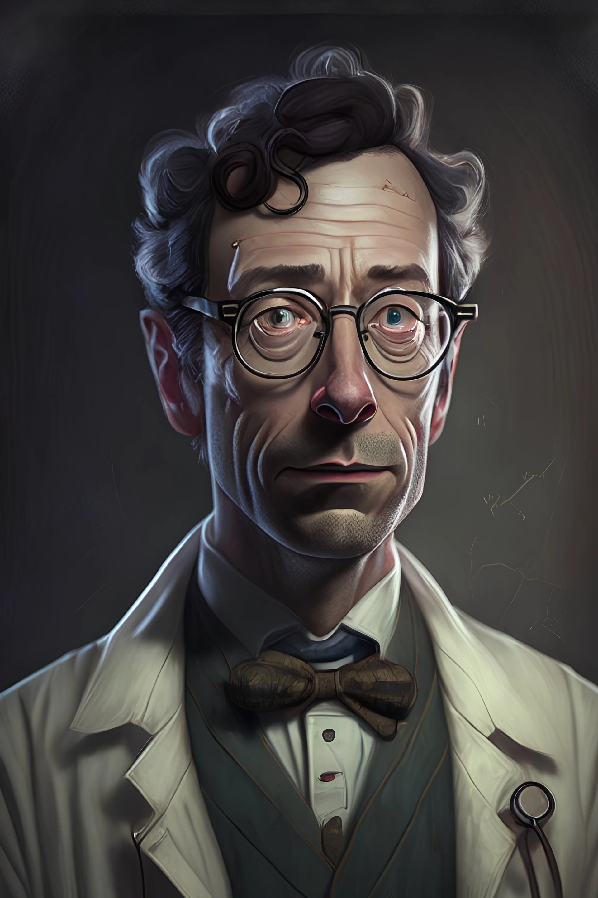 Portrait of Dr. Marcus Black - The brilliant but socially awkward scientist
