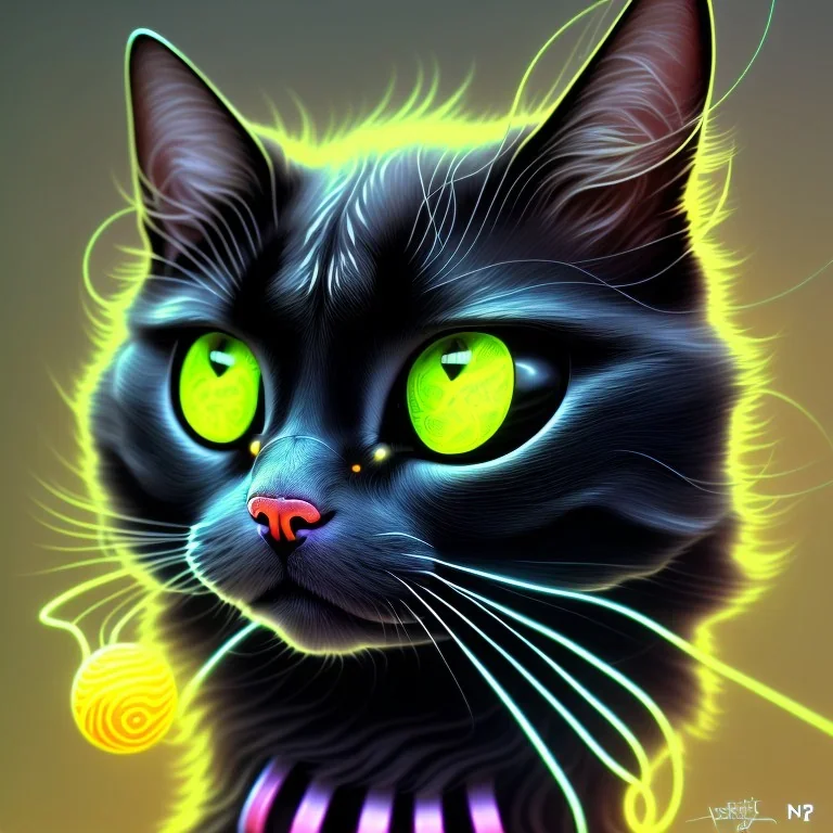 Point - symmetrical flat color black yellow, anthropomorphic highly detailed group portrait of funny neon giant cute eyes cat, intricate, elegant, highly detailed, digital painting, artstation, concept art, smooth, sharp focus, illustration, art by artgerm, bob eggleton, michael whelan, stephen hickman, richard corben, wayne barlowe, trending on artstation and greg rutkowski and alphonse mucha, 8 k