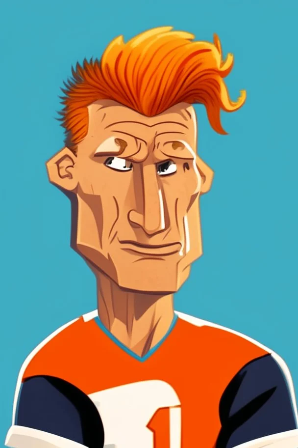 Nathan Ackie Dutch football player ,cartoon 2d