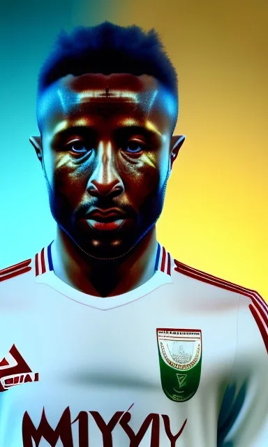  the Egyptian soccer player Shikabala as a child ,baby face,He is wearing a Zamalek Club T-shirt,Zamalek Club logo on the T-shirt , full body , head and shoulders portrait, 8k resolution concept art portrait by Greg Rutkowski, Artgerm, WLOP, Alphonse Mucha dynamic lighting hyperdetailed intricately detailed