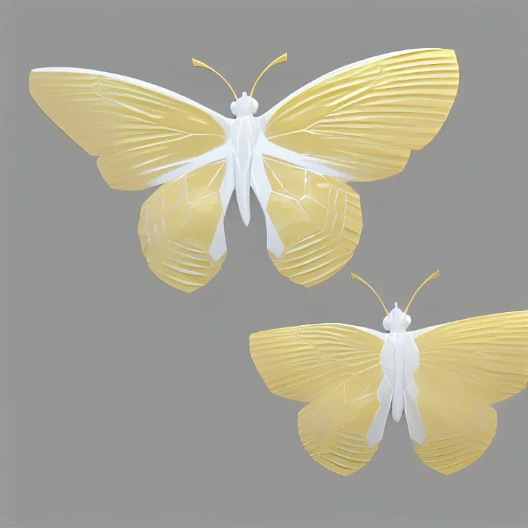 Белая Бабочка поперек шире приплюснутая золотое кружево