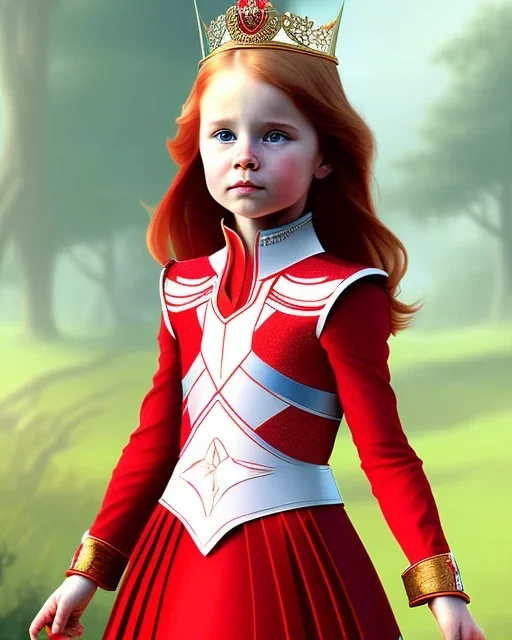 A cute red head child princess