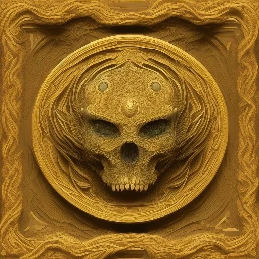  intricate golden frame, ultra detailed, embossed, single color background