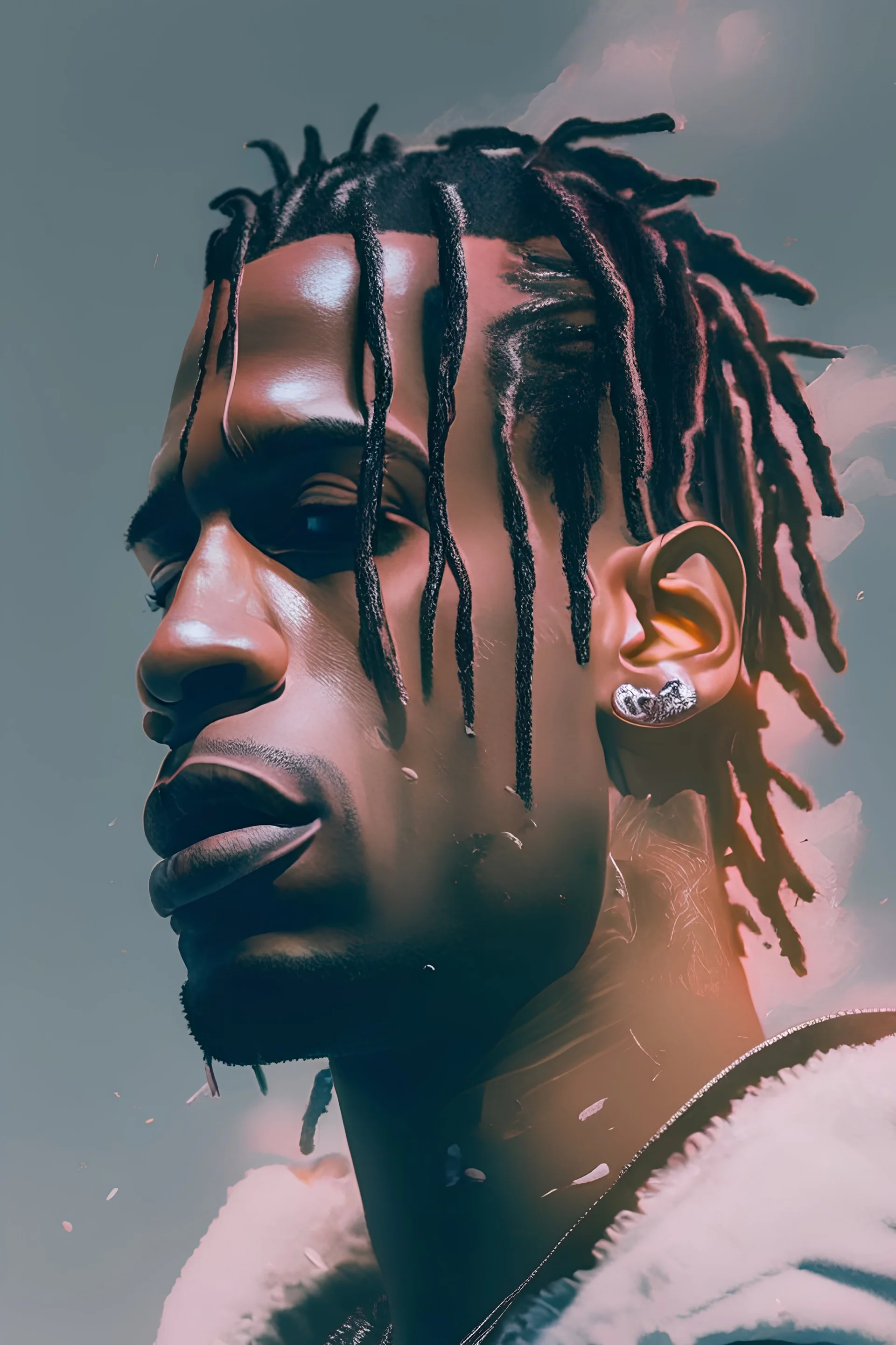Travis Scott branco 4k