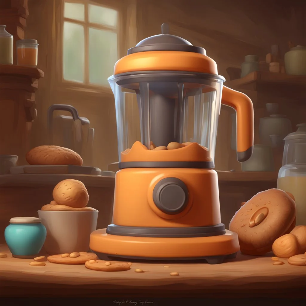 a blender from bakery , an ultrafine detailed painting by senior character artist, featured on polycount, sots art, artstation hd, 2d game art, behance hd