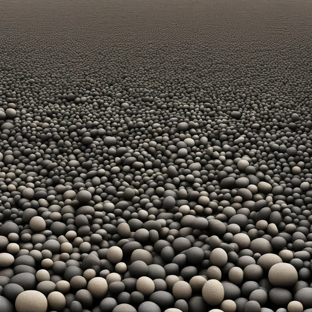 zoom on million of small stones (bokeh high res photo by Ray Harryhausen) fractal Stonehenge made of many little stones, each stone is fractal