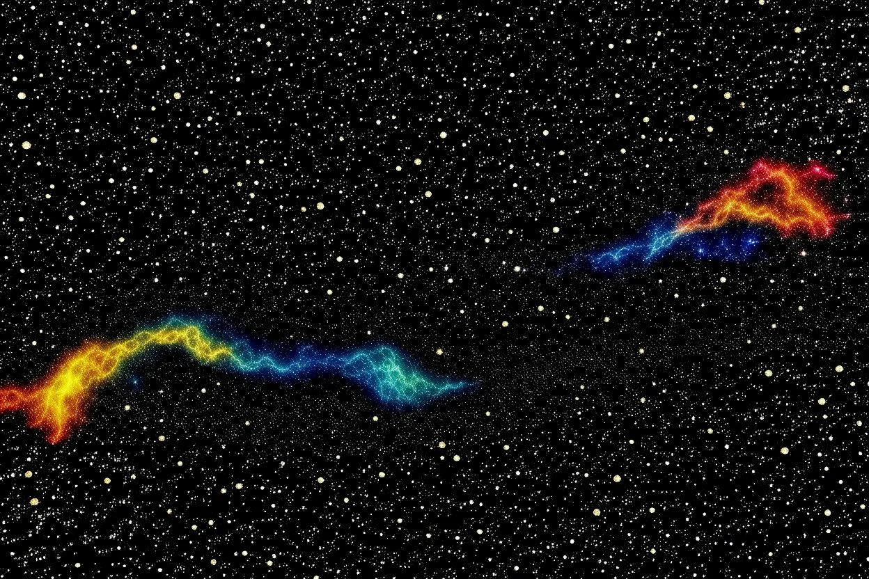 A picture of a universe full of stars and galaxies to represent mysterious cosmic phenomena.