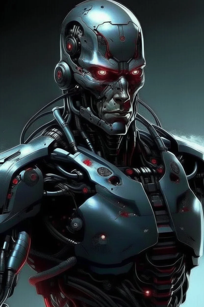 a deadly man cool cyborg thats far away