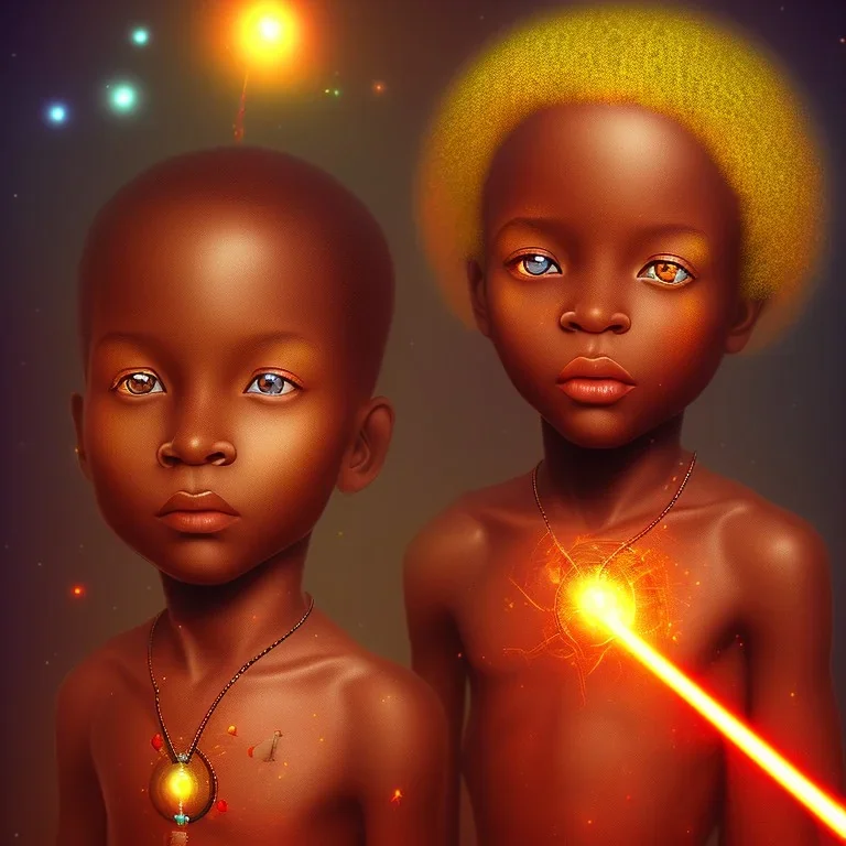 photo, African child wizard, lasers