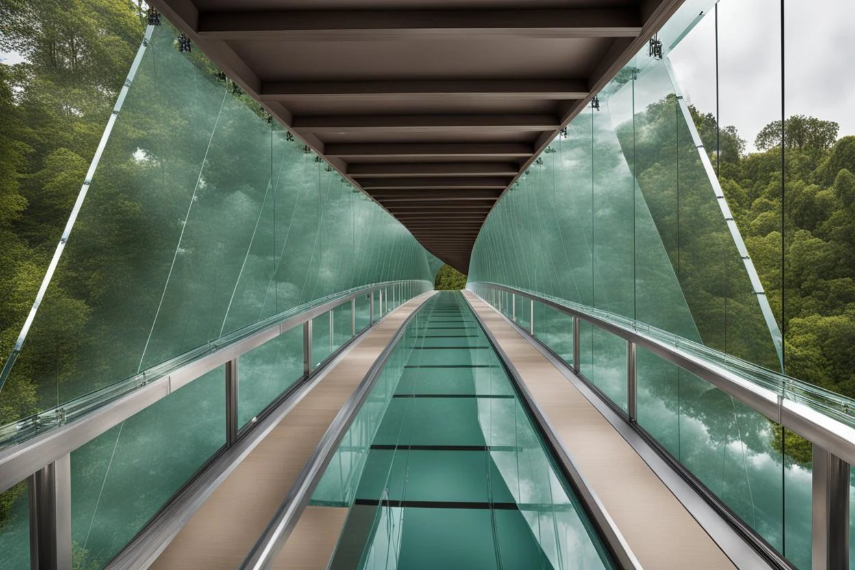 a glass bridge made of glass