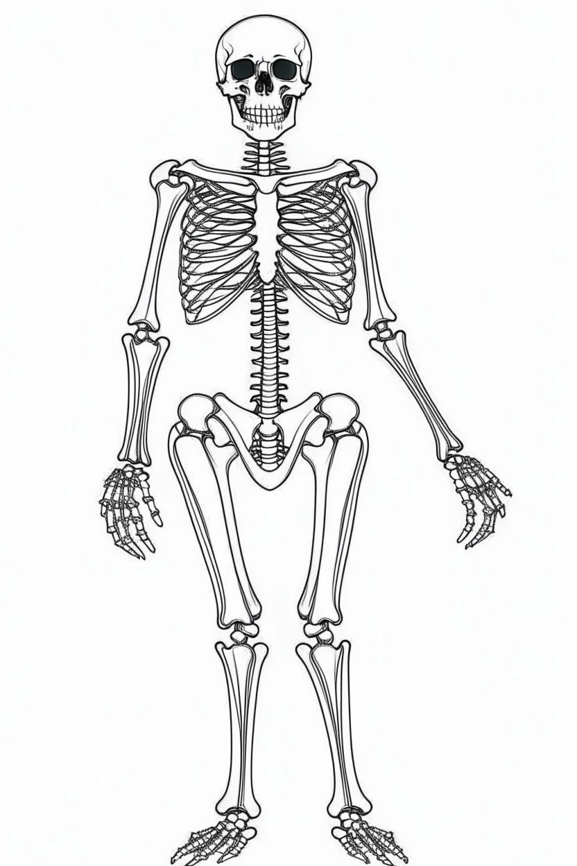 Skeleton. Outline, sketch style, only use outline,... | @foz6rha1tsvm