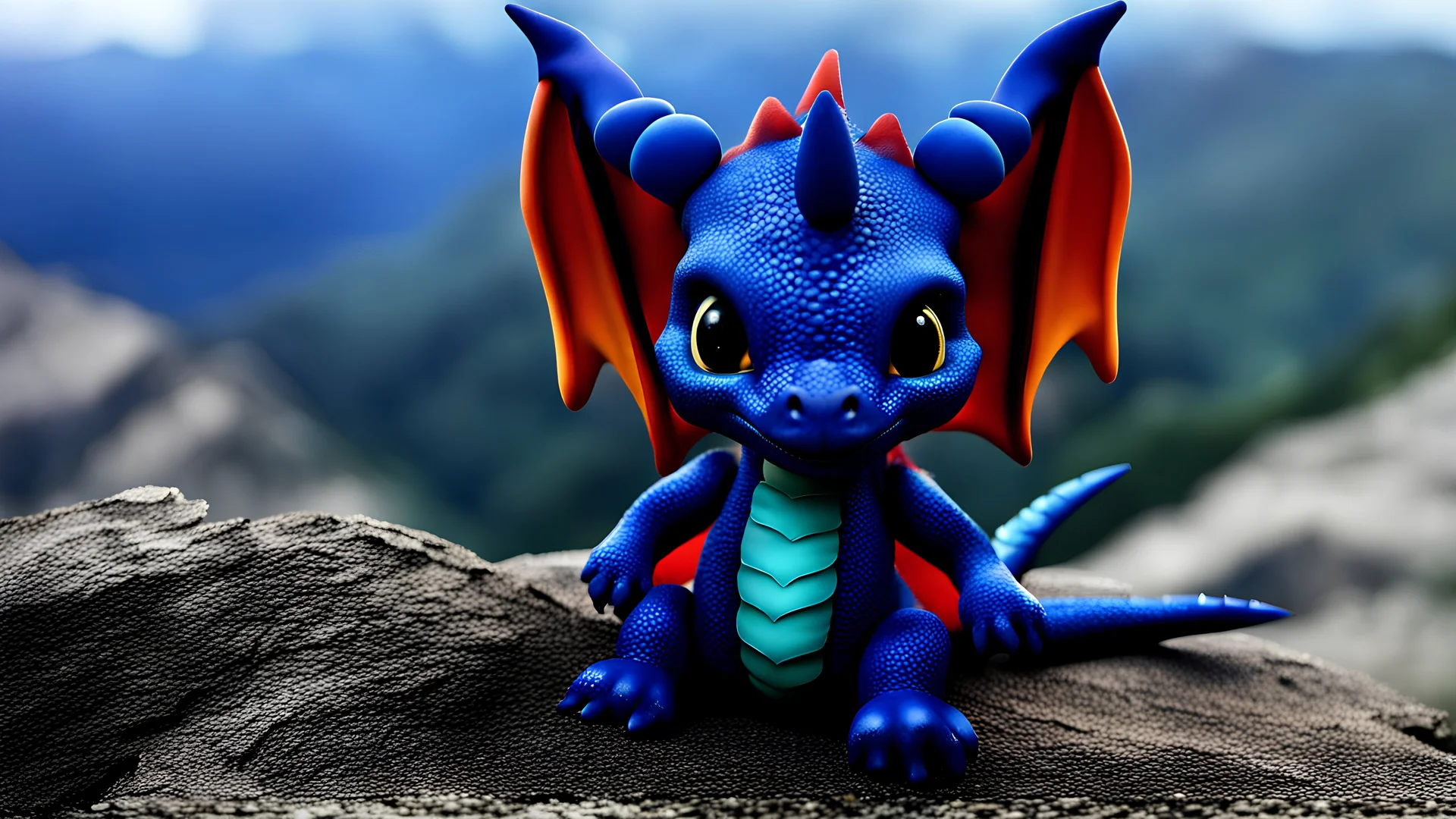 Baby Dragon on mountaintop