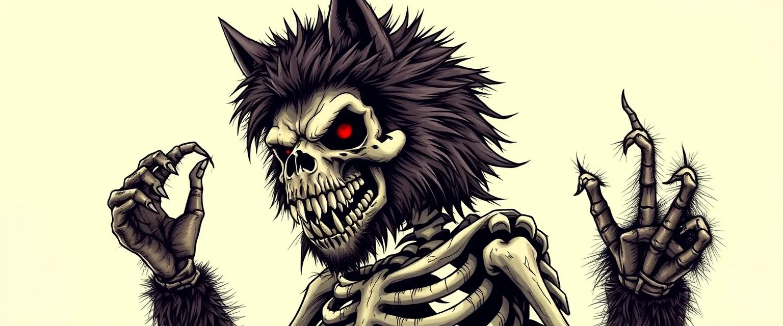 reggae Werewolf Skeleton with lotsa fluffy fur