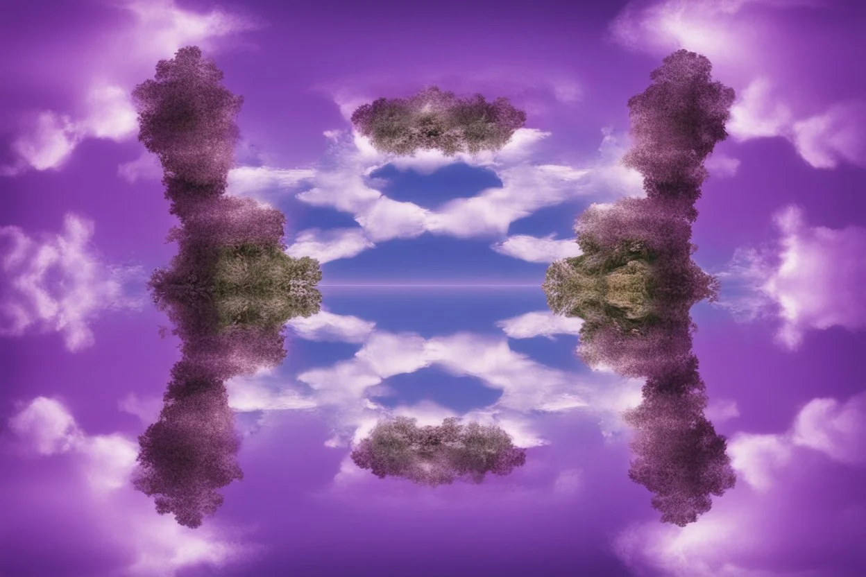 Symmetric Purple SKY WITH CLOUDS BACKGROUND