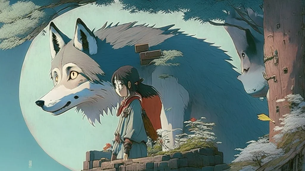 studio ghibli, wolf
