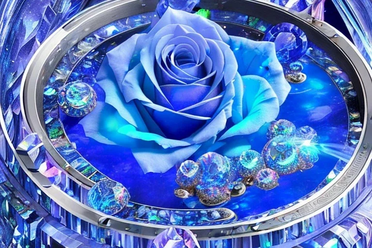  Crystal Dwellings blue rose, fontaine blue lumières bleu,lac,cascade,aurore boreale rose bleu Bru Crystal Dwellings rose blue lumières bleu